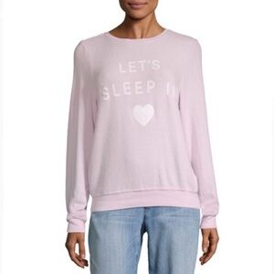 Wildfox Lets Sleep In Blush Pink Sweatshirt